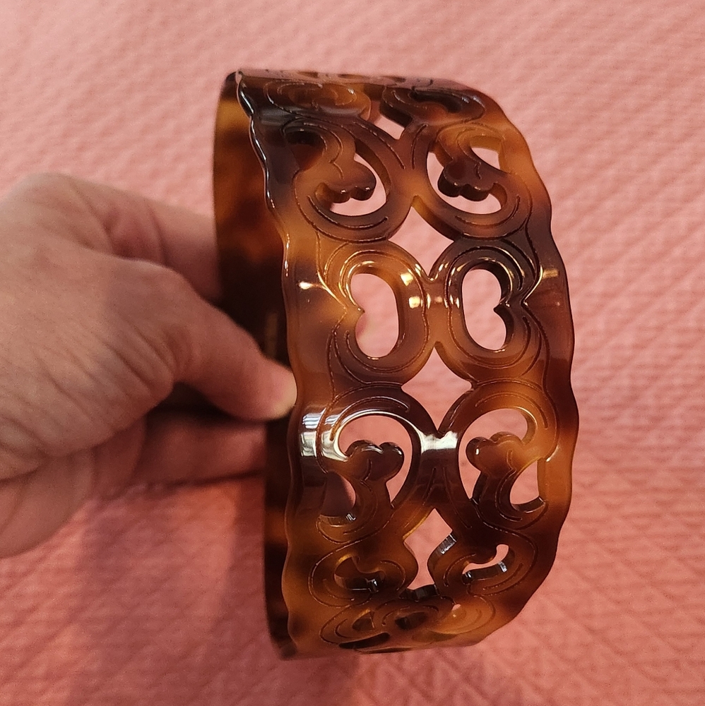 Laurent Olivier Brown headband handmade in France wide acrylic hair accessories